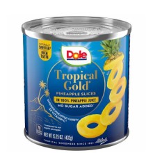 DOLE PINEAPPLE SLICES IN JUICE GOLD 15oz