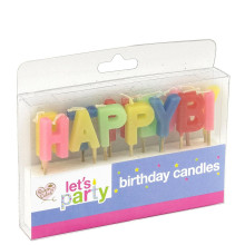 LETS PARTY CANDLE HAPPY BIRTHDAY 1ct